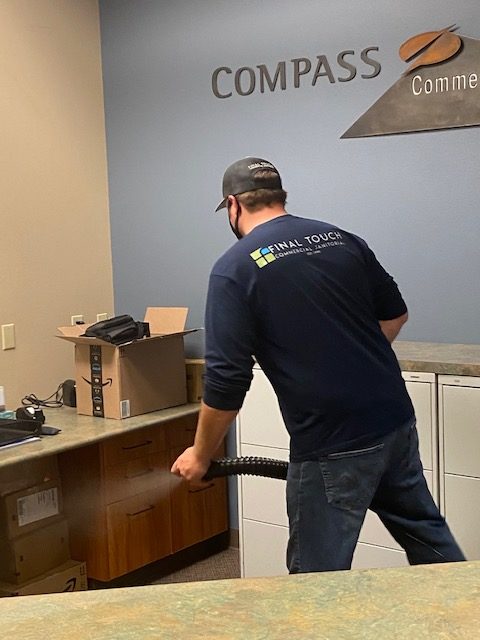 A NW Microbe Free Solutions technician applying treatment on site